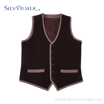 Vintage braune Männer Tuxedo Weste für Anzug